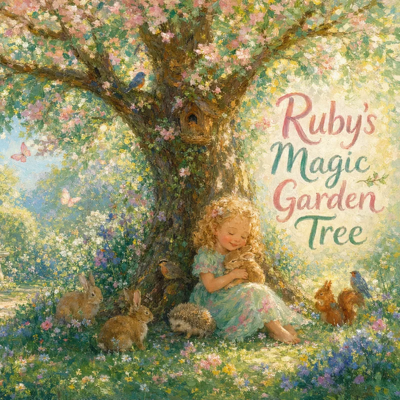 Copertina del libro personalizzato per bambini L'albero magico di Ruby