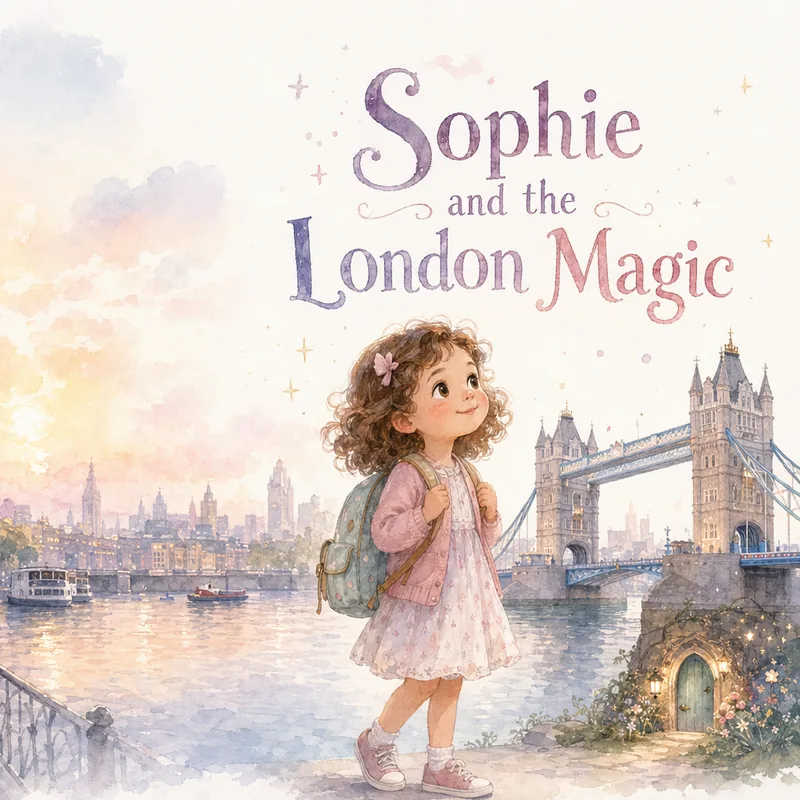 Copertina del libro personalizzato per bambini Sophie e la magia di Londra